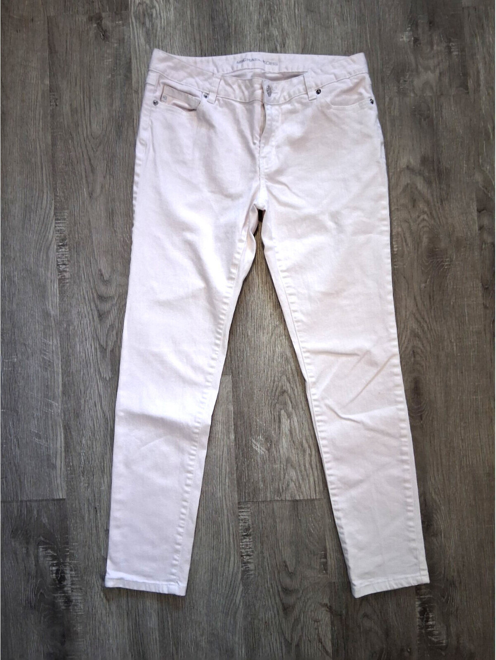 Michael Kors Woman's Size 8, 30x28 Light Pink Mid-Rise Stretch Skinny Jeans